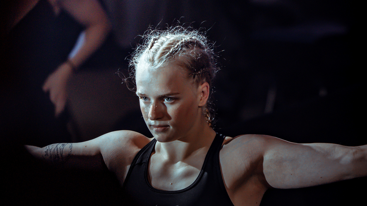 Emma Schiöler, under en MMA match i Battle of Botnia