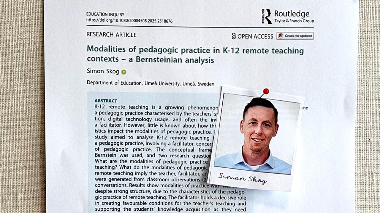 Simon Skogs artikel på anslagstavla