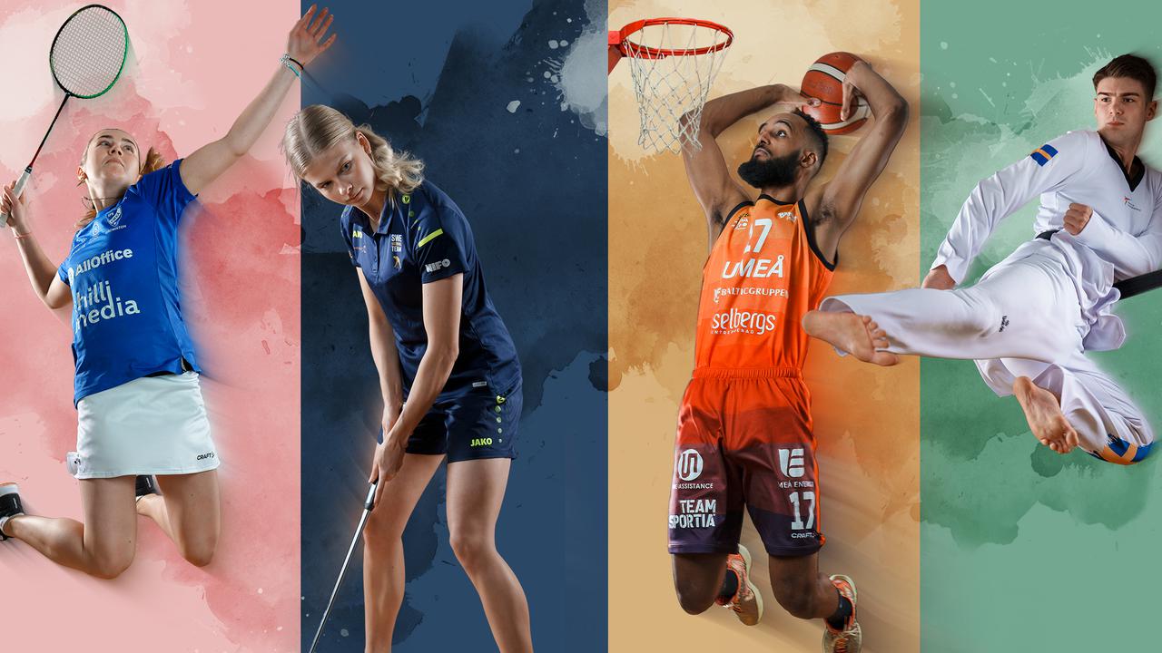 Fyra elitidrottande studenter vid Umeå universitet