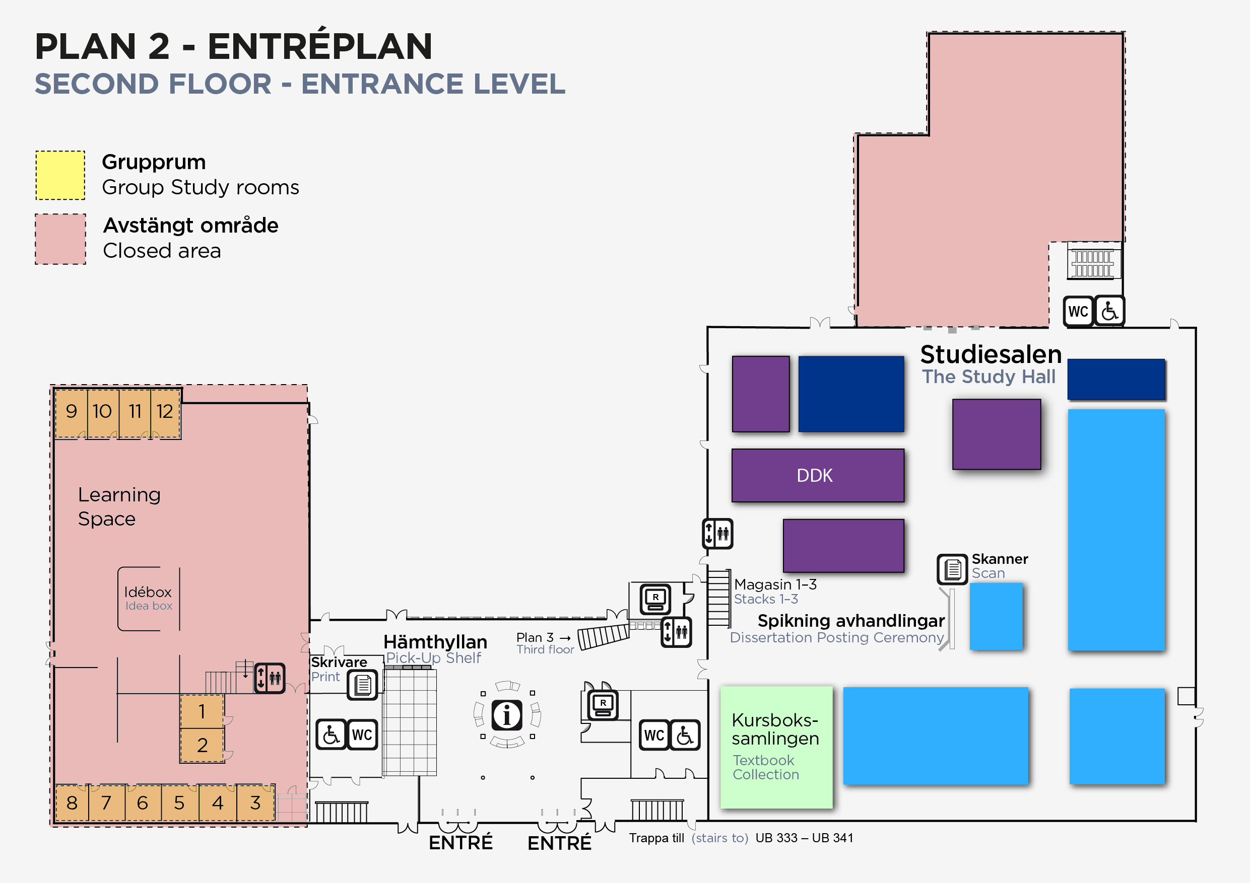 Karta över universitetsbiblioteket
