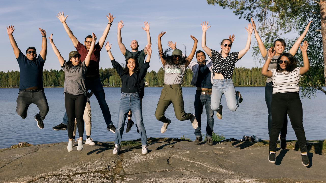 Internationella studenter vid Nydalasjön