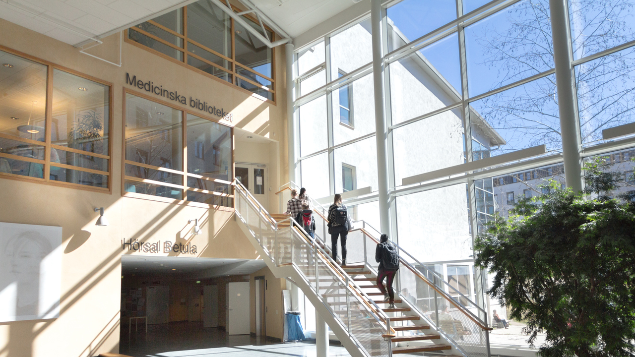 Entrén till Medicinska biblioteket.