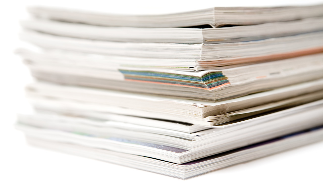 Picture of a bunch of science magazines