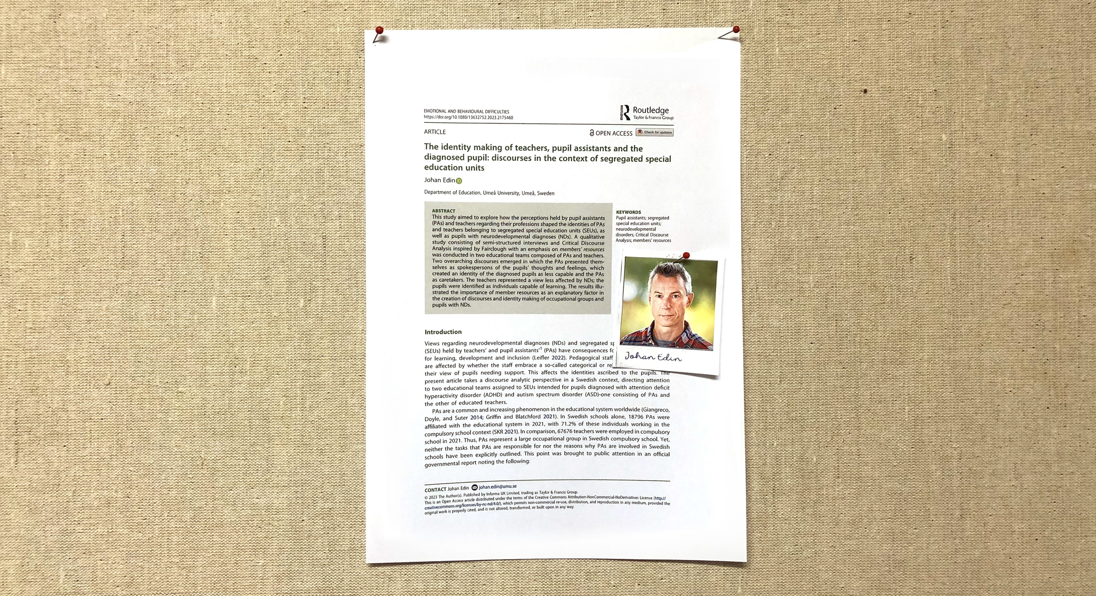 Publikation 2023: Johan Edin