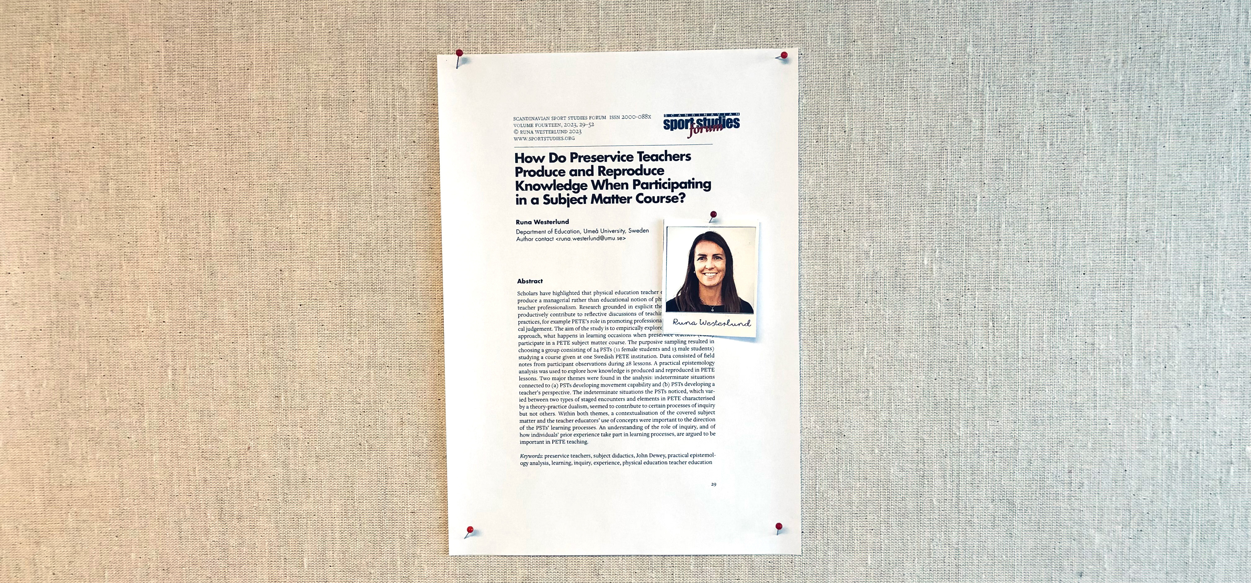 Publikation 2023: Runa Westerlund
