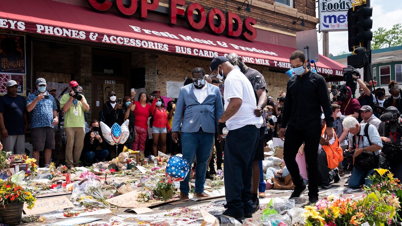 Demonstrationer i USA med anledning av fallet George Floyd våren 2020.