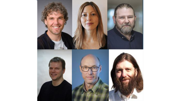 Portaits of Christian Bigler, Liselotte Eriksson, Malcolm Lillie, Uwe Raffalski, Per Åke Rosvall and Norbert Steigenberger