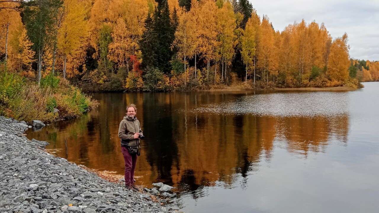 André de Roos på utflykt