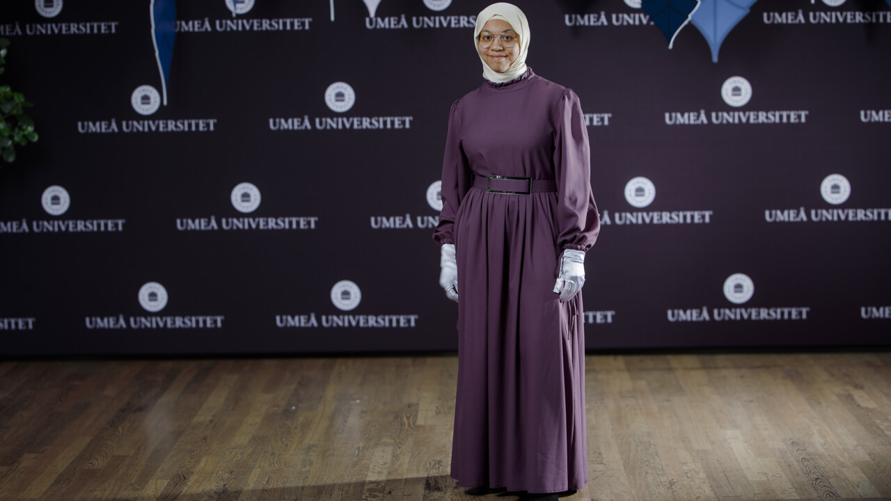 En bild av en person klädd i långklänning för att visa klädsel vid Årshögtiden