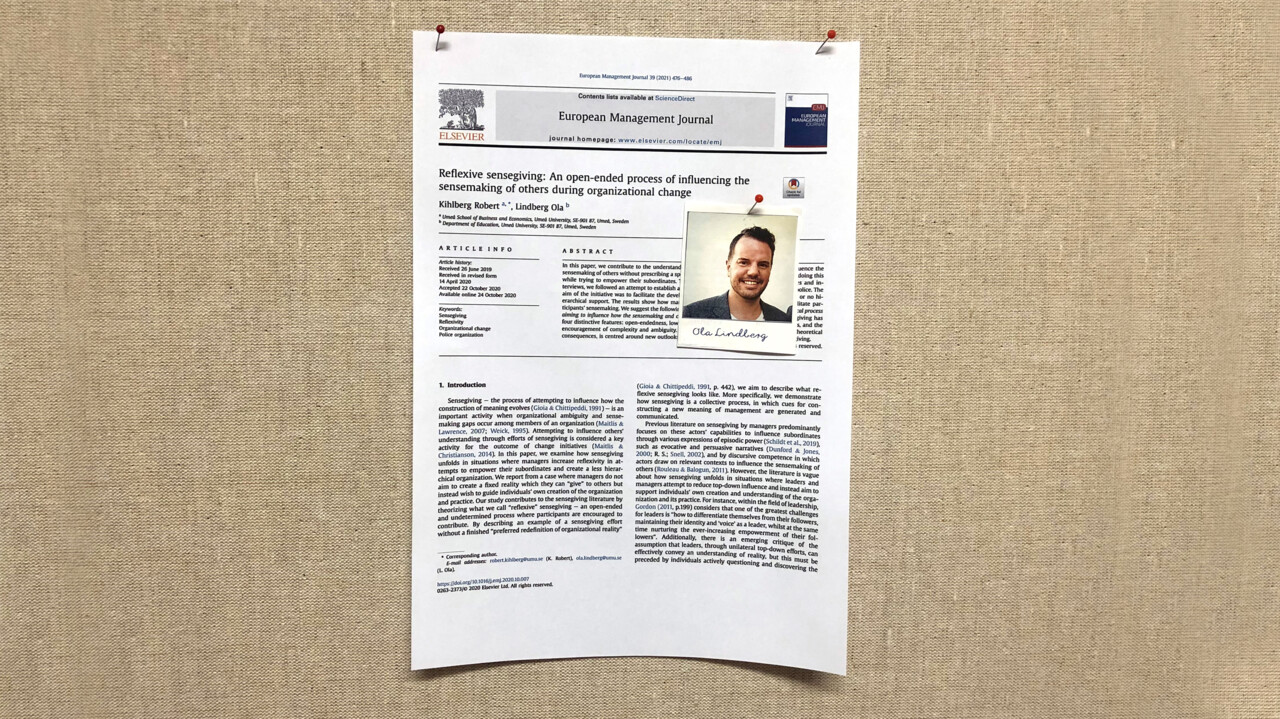 Artikel 2021: Robert Kihlberg och Ola Lindberg