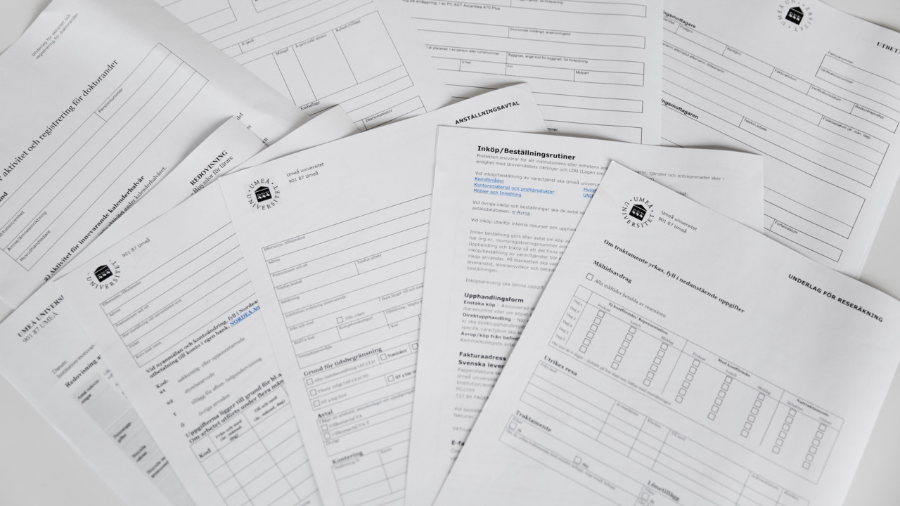 Official Umeå University documents