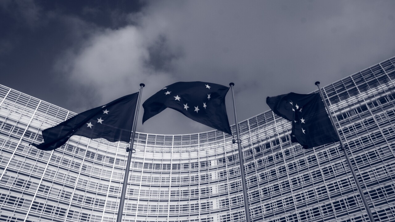 EU-flaggor i Bryssel