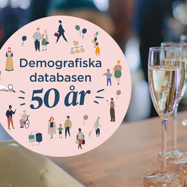 Bubbelglas och illustration DDB 50 år