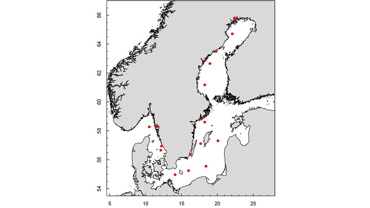 karta över provpunkter
