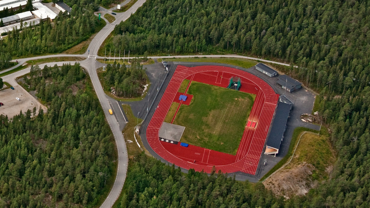 Flygbild över Campus Umeå och NUS mm