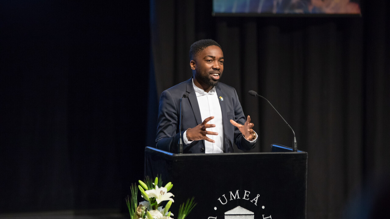 Global Swede 2019 Munashe Chivaura håller tal vid Graduation Ceremony 2019