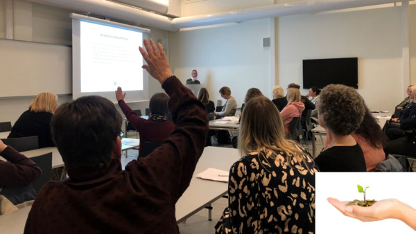 People on a conference, listening and engaging