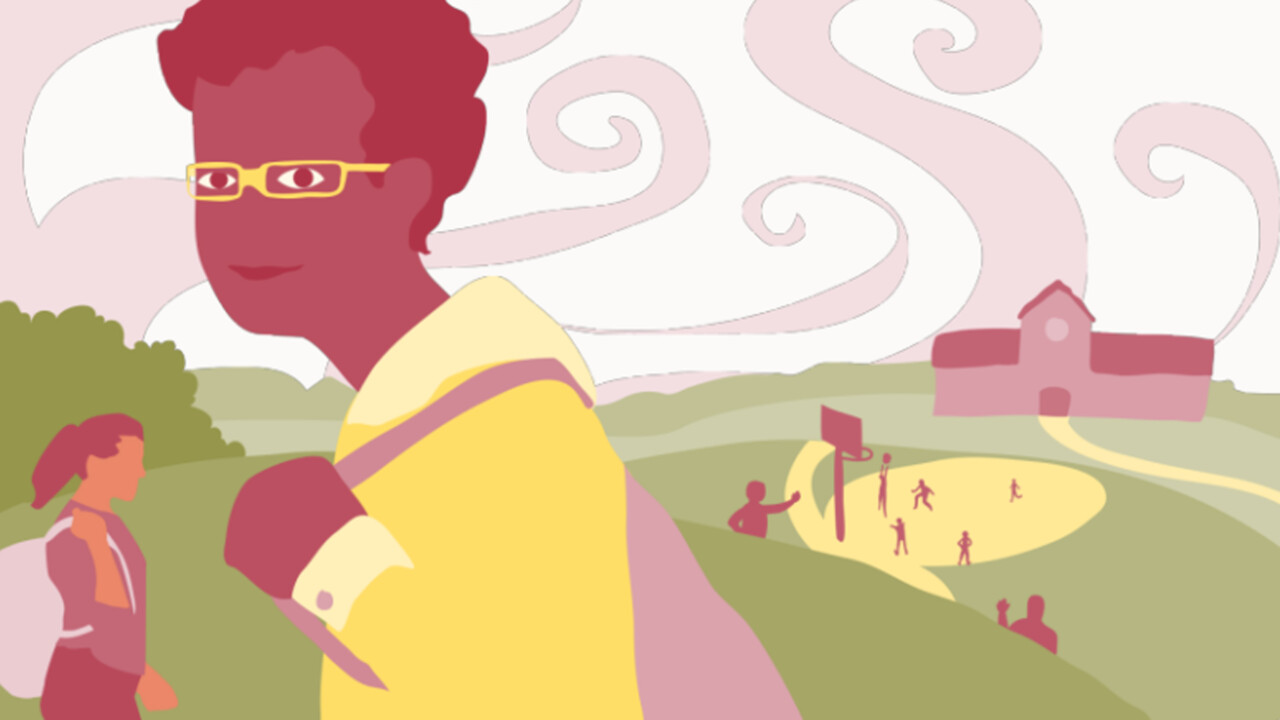 Illustration: Skola och skolgård