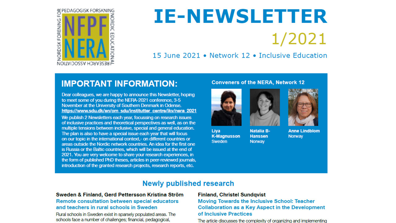 NERA Network newsletter 2021