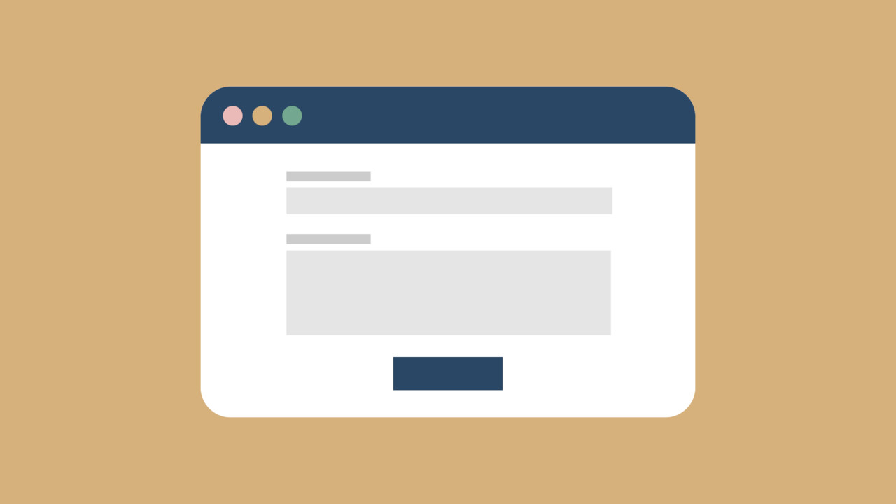 Ikon som föreställer ett webbformulär