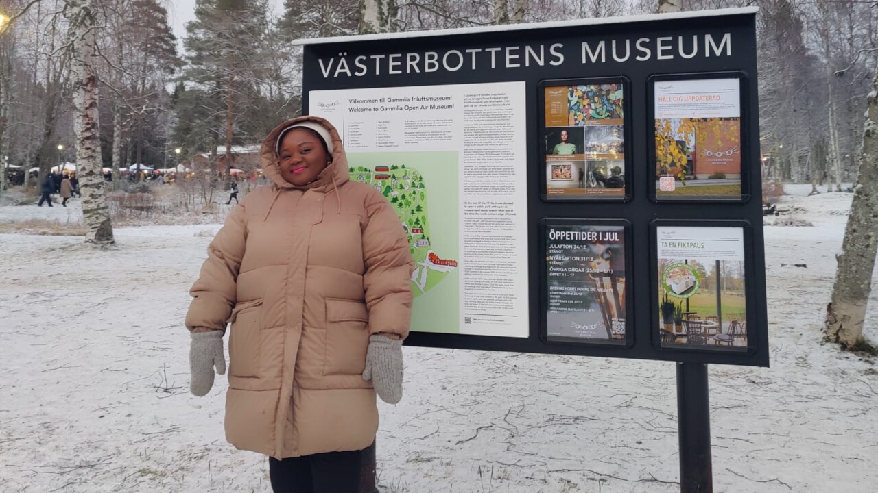 Image of public health master's student at Västerbottens Museum