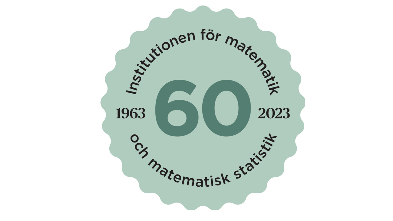 Jubileumslogga matematik och matematisk statistik 60 år