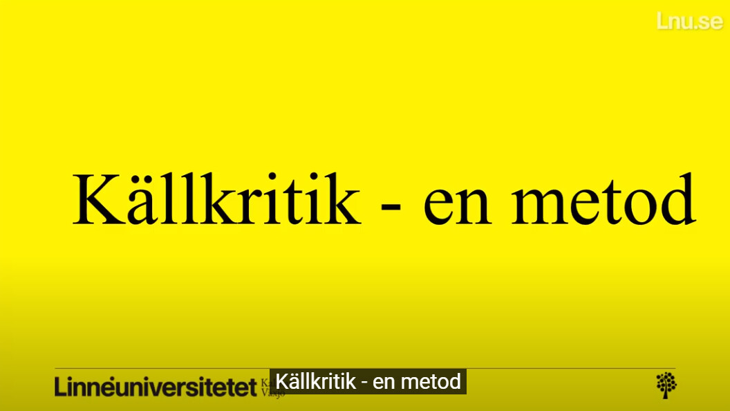Film: Källkritik - en metod