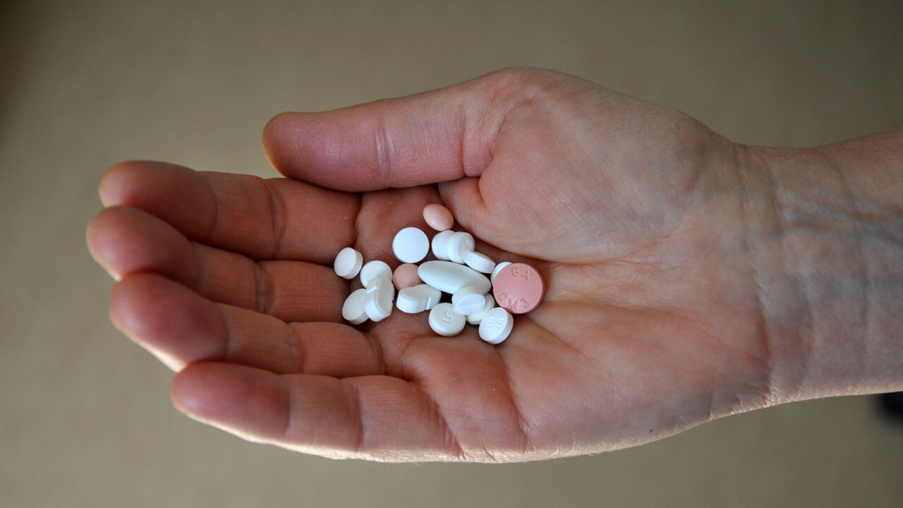 piller i en hand