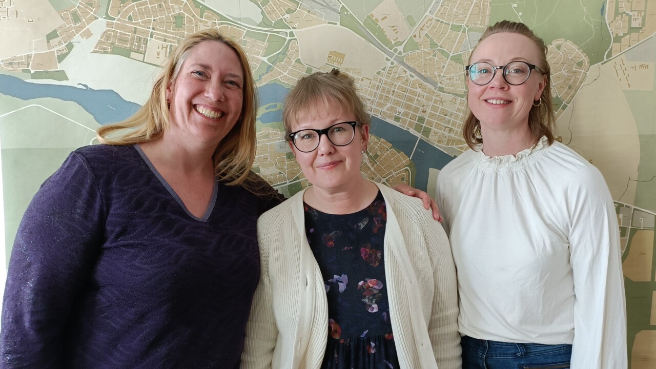 Porträtt av Anngelica Kristoferkvist, Hanna Lempinen och Linda Lundmark