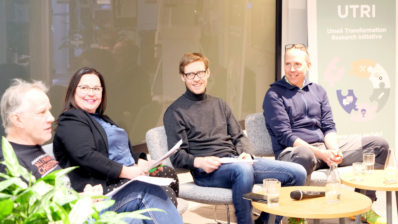 Panelen som består av Toby Miller, Annika Egan Sjölander, Christoffer Boman och Keith Larseo