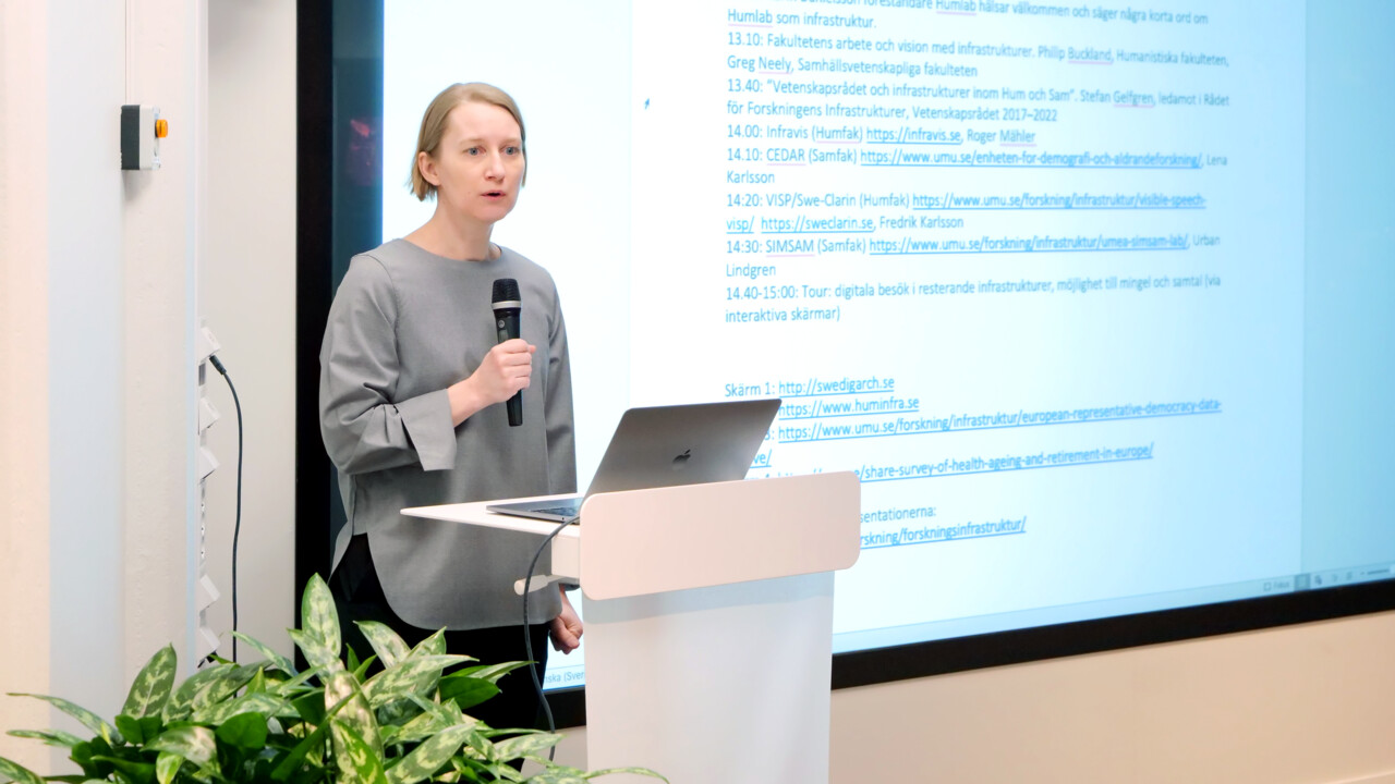 Karin Danielsson presenterar i Humlab
