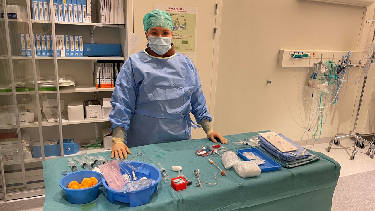 Sofia Erelund på kliniken