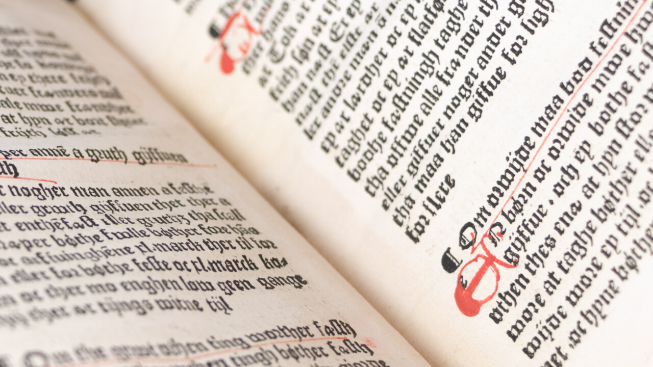 Uppslag av bok från Curmansamlingen