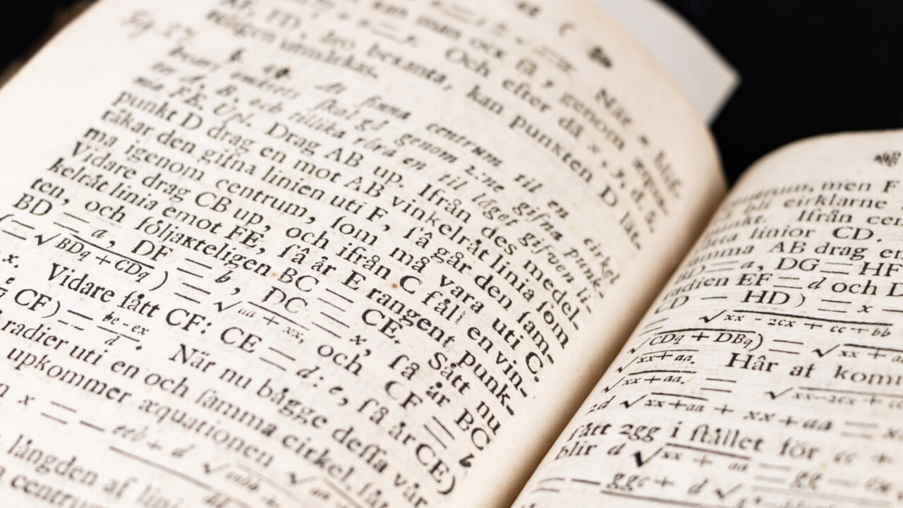 Uppslag av bok från Granlundsamlingen