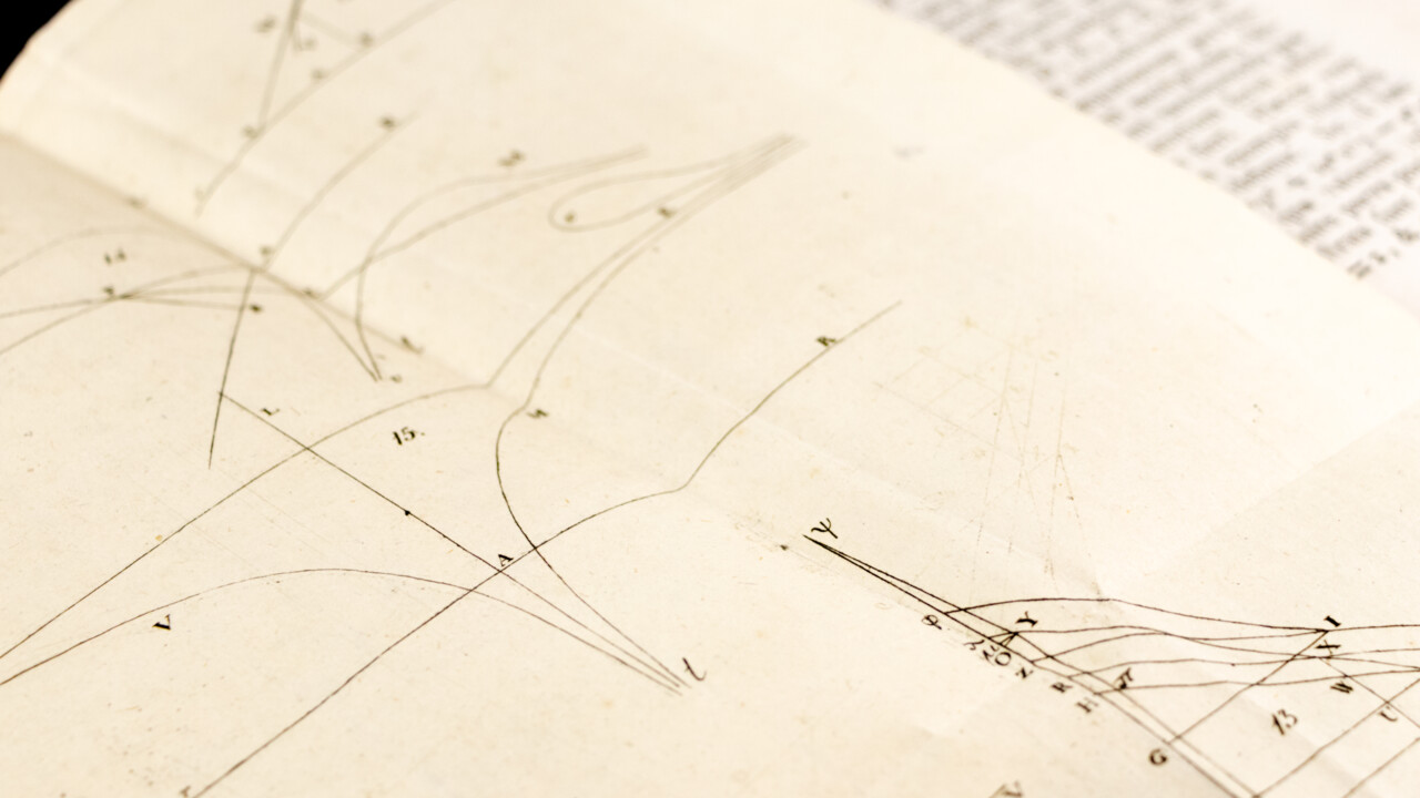 Uppslag av bok från Granlundsamlingen