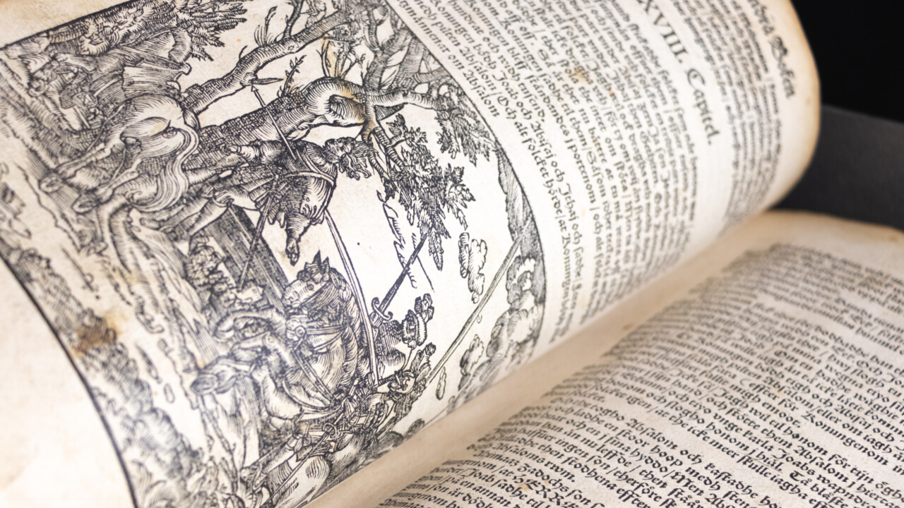 Uppslag av bok från Östergrensamlingen