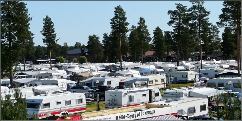 Husvagnar på campingplats