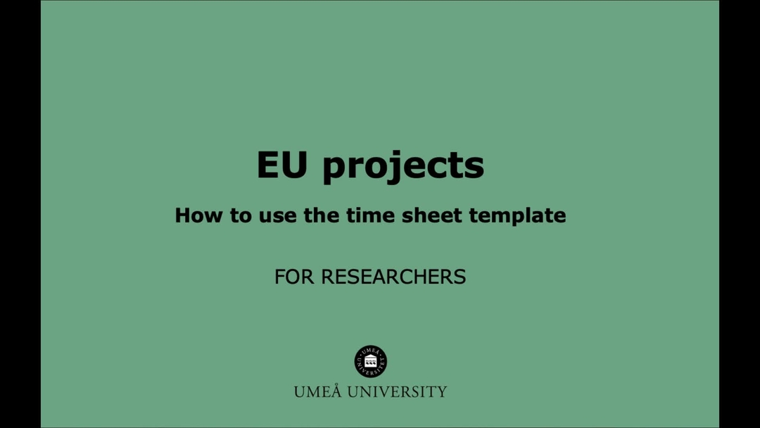 Video: Researchers: Learn how to use the time reporting template