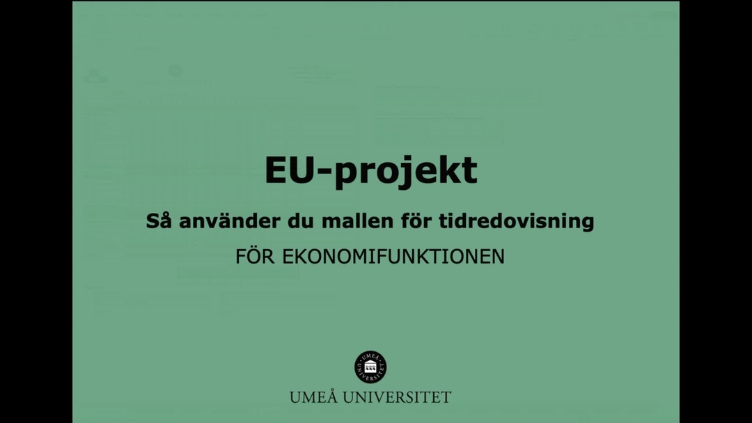 Video: EKONOM: Så använder du mallen för tidredovisning