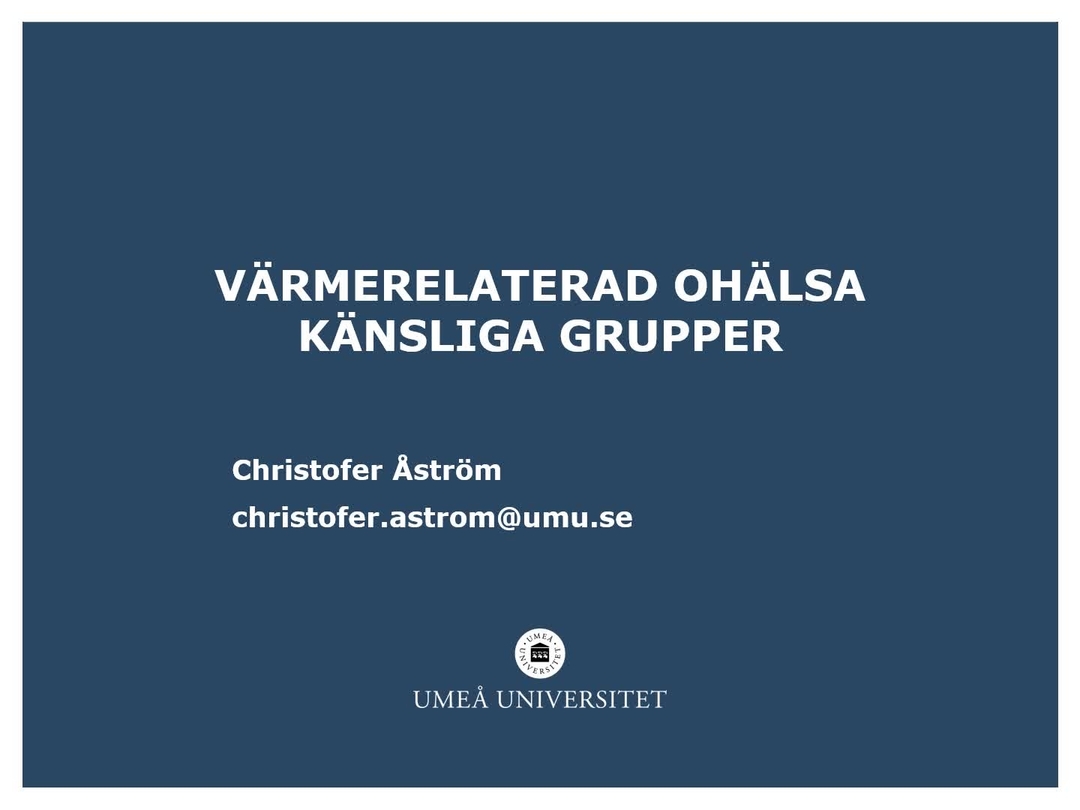 Video: Värme och känsliga grupper