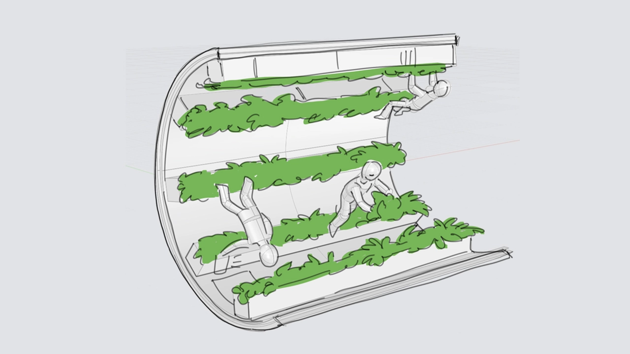 Early concept – Cylindrical Farming