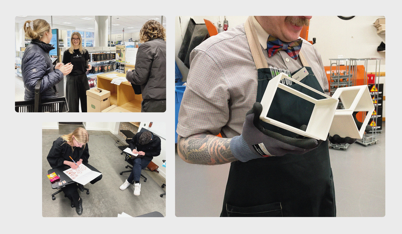 Customer survey, workshop with Systembolaget, and store clerk feedback