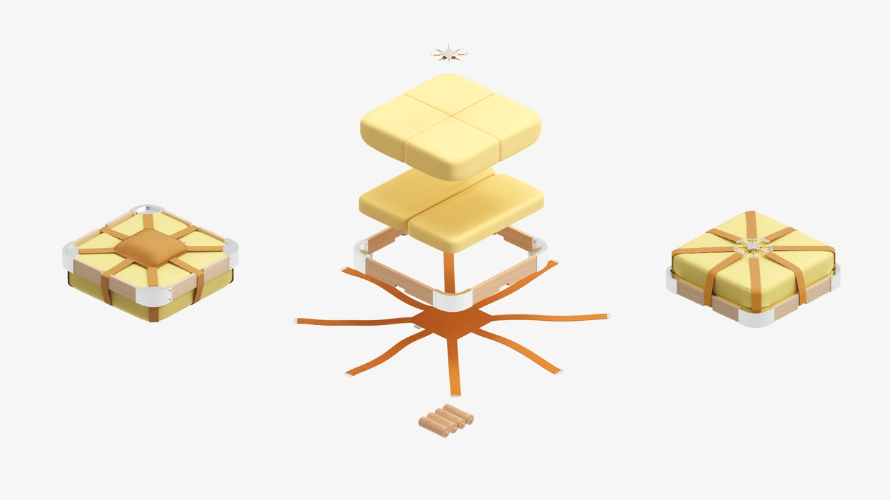 Easily packed together for convenient moving.