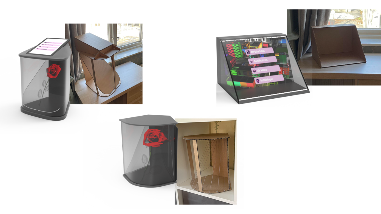 Early design tests and cardboard mockups 