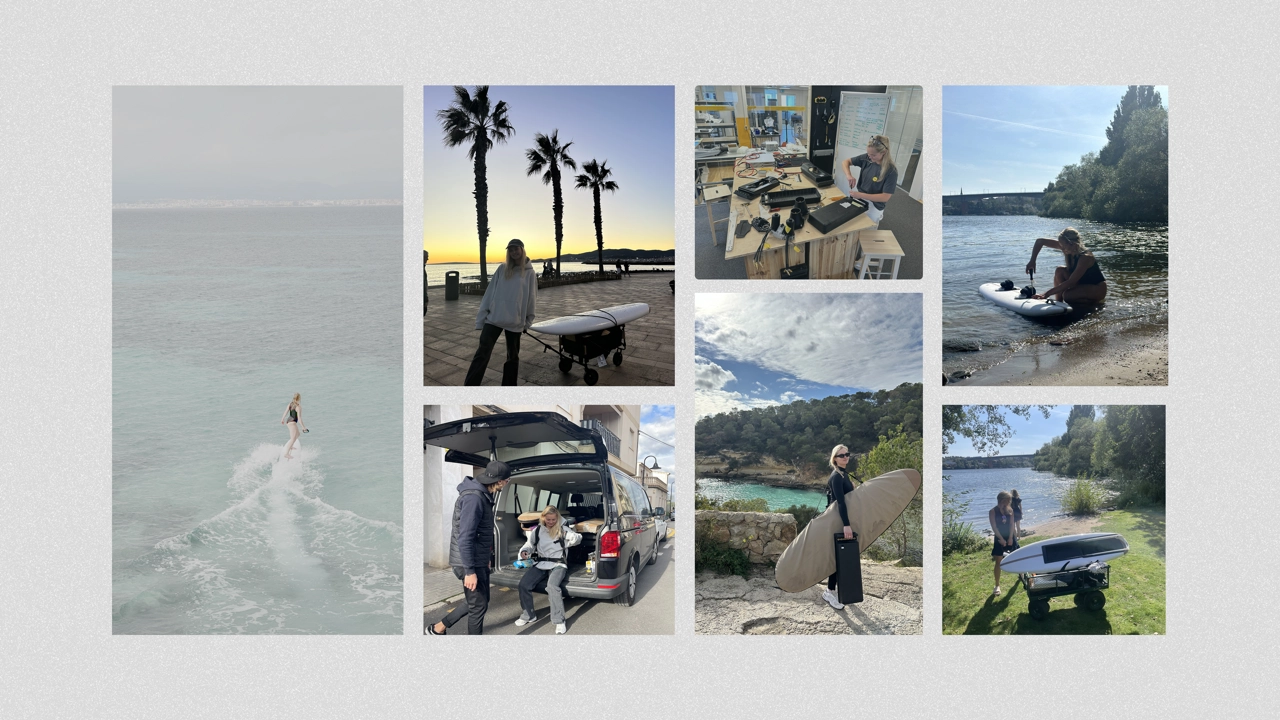 Field research trip to Mallorca to observe real-world contexts, conduct user interviews, and test the product in its intended environment.