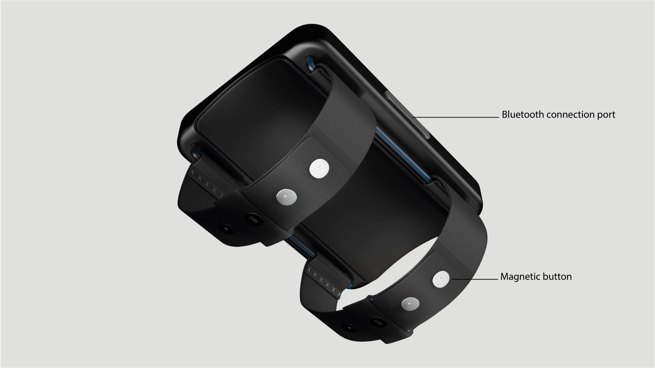 Touchscreen product that sits on the forearm.