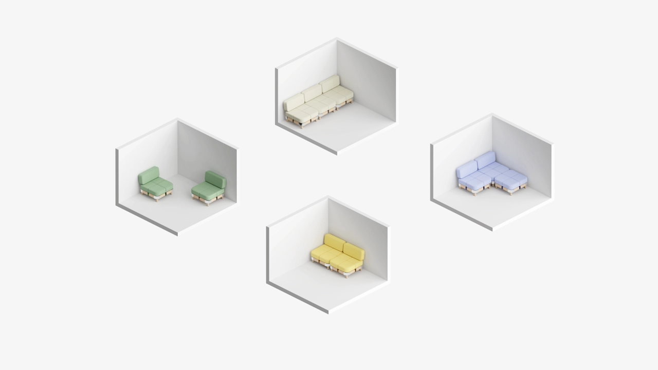 Modular design – adapts to various spaces.