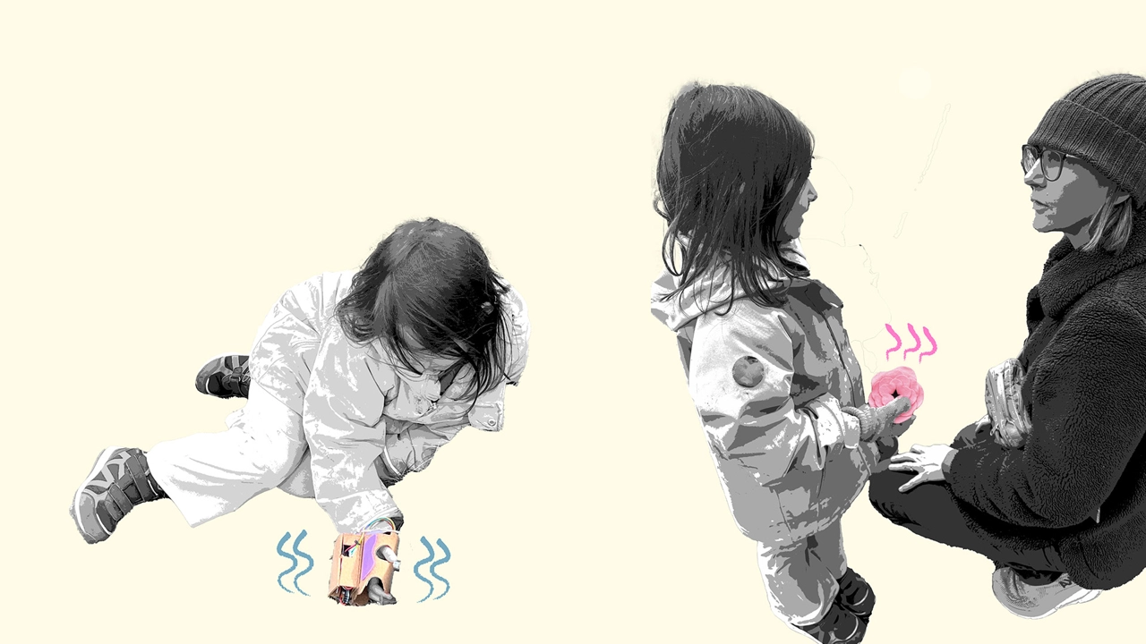 Use case scenarios with children testing out the early prototypes.