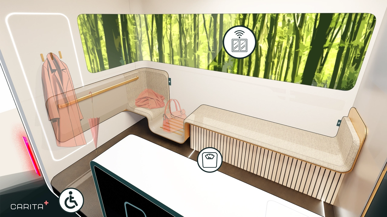 Patient area + visualization of some patient related features in this area.