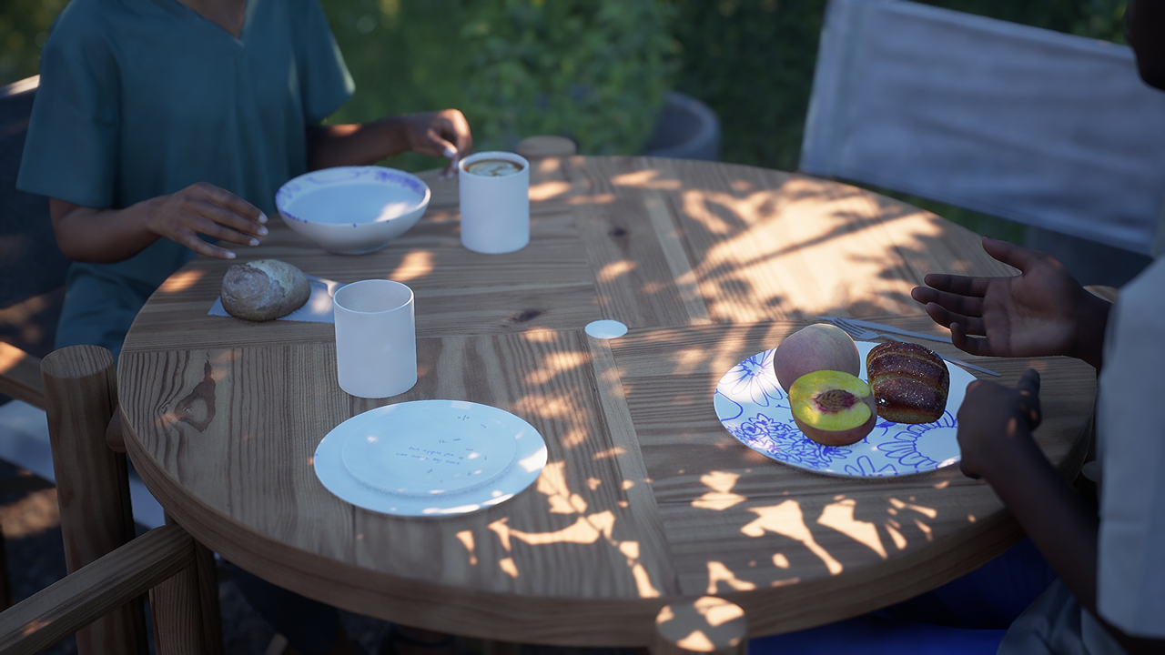 The café attracts visitors and provides a spontaneous and relaxed interaction with the issue in a familiar context. Visual elements on porcelain, napkins, receipts and the menu highlight the material and cultural value of pollination. This way, the café experience creates strong sensory memories and builds an emotional understanding and connection to the issue.